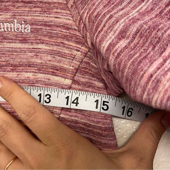 Columbia Girls jacket Youth pink cotton blend hoodie sweatshirt full zip S 7/8 - Picture 6 of 9